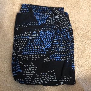 LuLaRoe TC black grey blue leggings